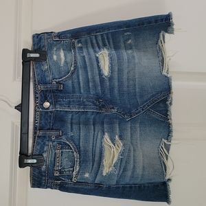 American Eagle Outfitters Distressed Jean Skirt Size 6